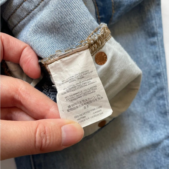 J. Crew High Rise Distressed Vintage Cropped Jeans Size 29 - Picture 5 of 12